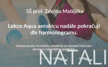 Lekce Aqua aerobicu nadále pokračují dle harmonogramu